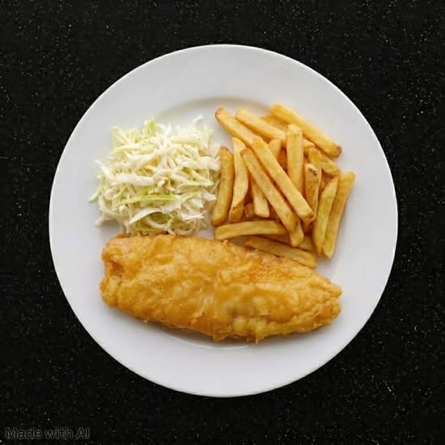 Cod Fish & Chips.