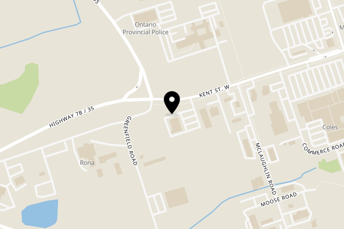 Map showing the location of Halibut House Fish & Chips on 449 Kent Street West in Kawartha Lakes